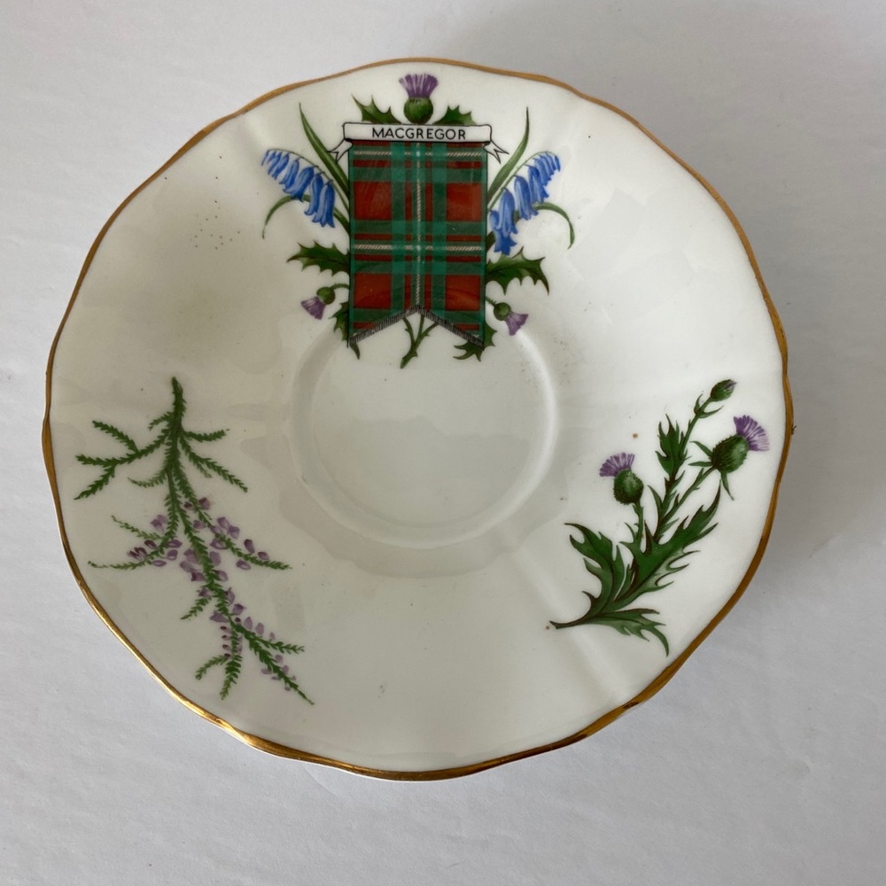 Vintage Aderly McGregor Tartan Pattern Teacup with Saucer - Picture 4 of 9